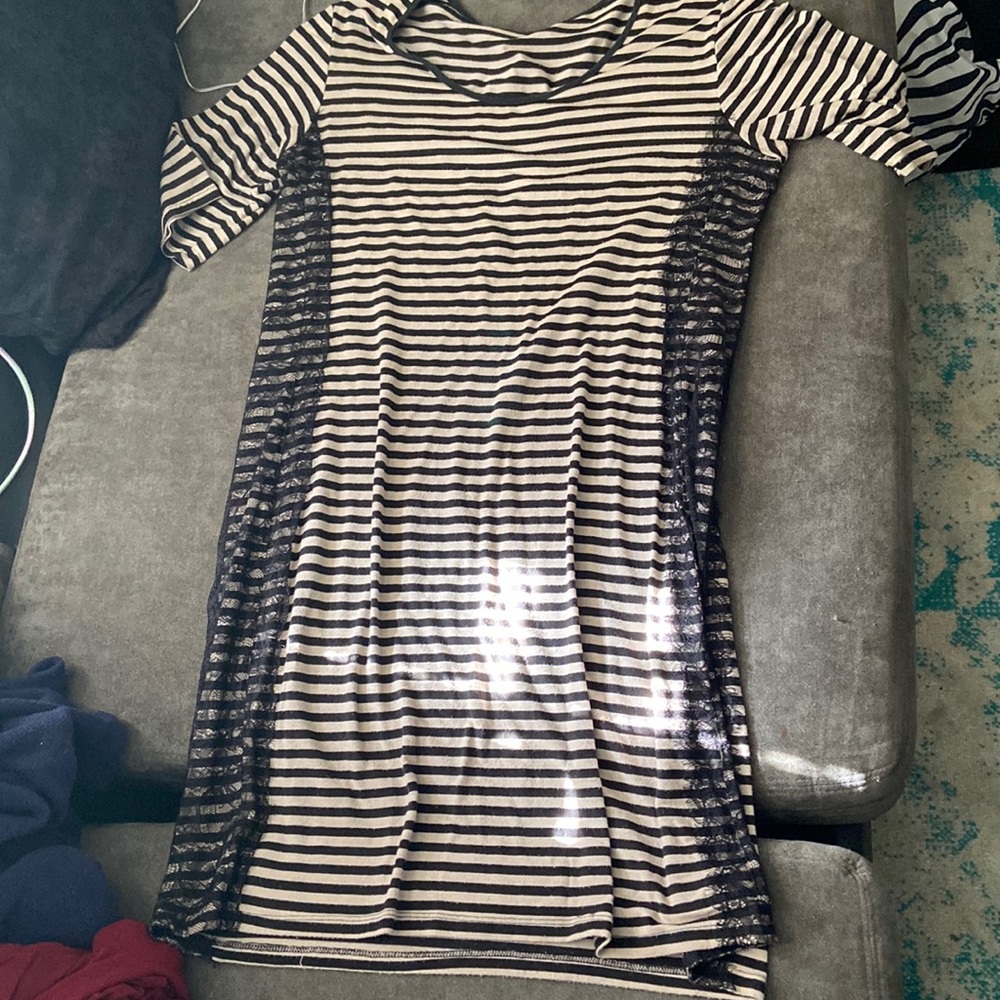 Mid length striped dress